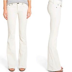 Rag & Bone Women's Midrise Corduroy Elephant Bell In, Winter White